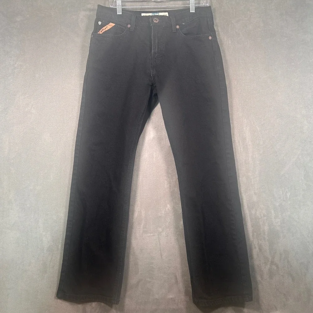 Ariat M7 Slim Fit Jeans Mens 32x30 Black Straight Leg Western Denim Pants